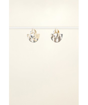 Boucles d’oreilles demi-lune en laiton et pierres shop