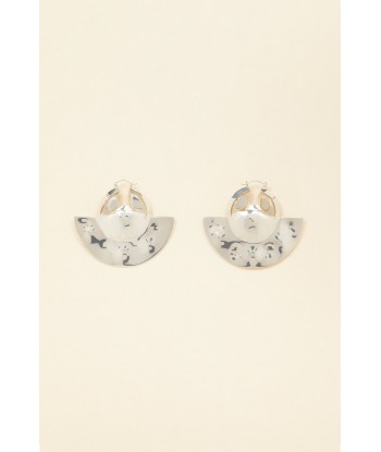 Boucles d’oreilles demi-lune en laiton et pierres shop