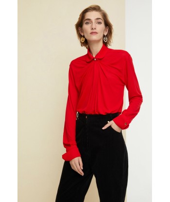 Blouse en jersey à col claudine meilleur choix