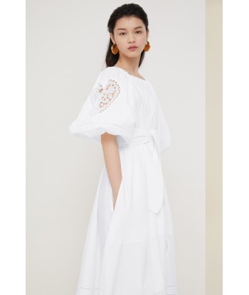 Robe longue en coton à broderie ajourée Faites des économies