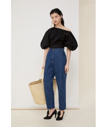 Pantalon fuselé en denim bio en linge