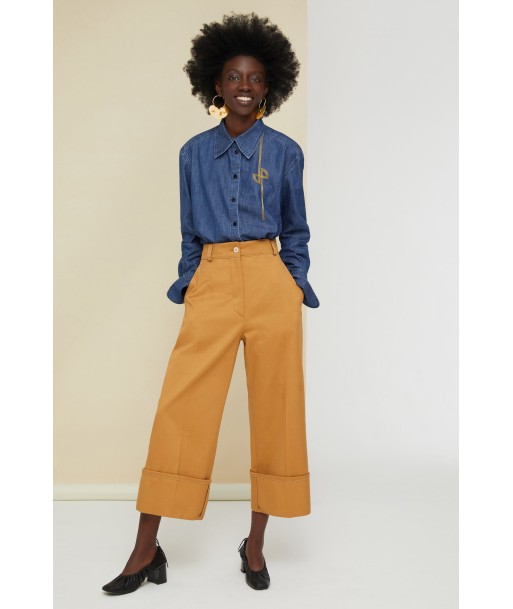 Pantalon iconique en coton chevronné pas cher