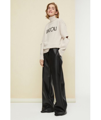 Pantalon iconique en faux cuir pas cher chine