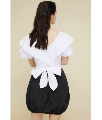 Robe boule en coton à dos croisé pas cher chine