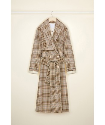 Trench en gabardine tartan prix