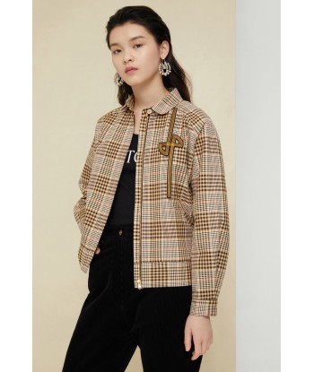 Blouson en coton tartan pas cher 