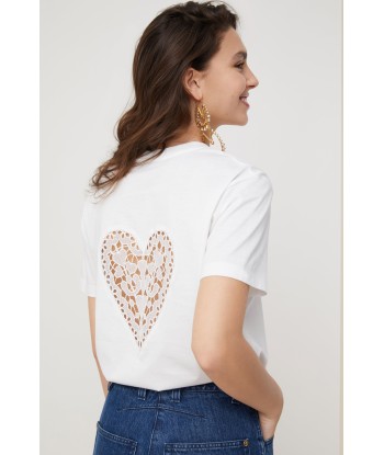 T-shirt en coton bio à découpe coeur le concept de la Pate a emporter 