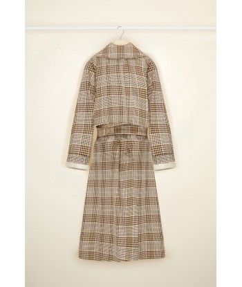 Trench en gabardine tartan prix