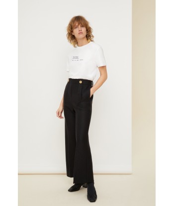 Pantalon large en laine le des métaux précieux