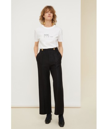 Pantalon large en laine le des métaux précieux