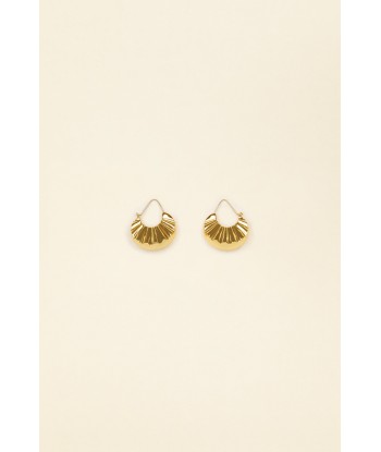 Grandes boucles d’oreilles mandarine en laiton basket pas cher