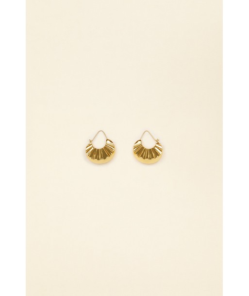 Grandes boucles d’oreilles mandarine en laiton basket pas cher