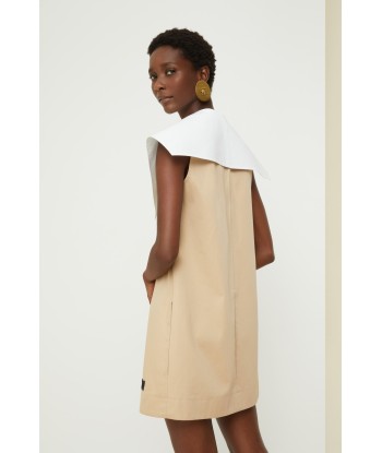 Robe courte en gabardine bio pas cher 