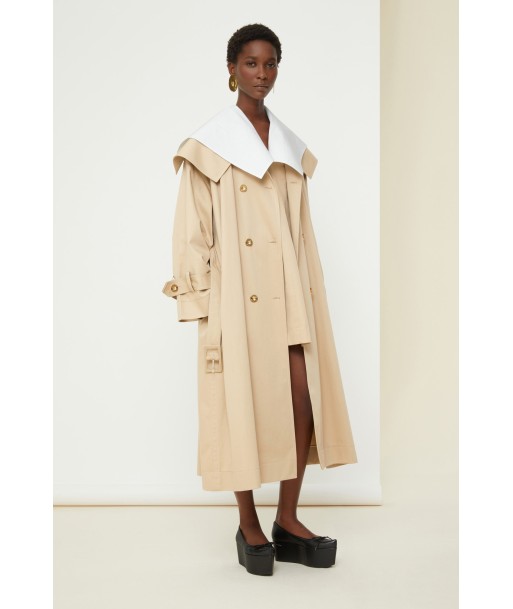 Trench en gabardine bio en linge