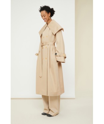 Trench en gabardine bio en linge