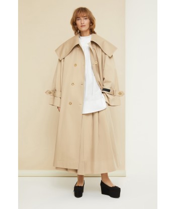 Trench en gabardine bio en linge