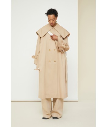 Trench en gabardine bio en linge