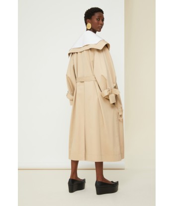 Trench en gabardine bio en linge