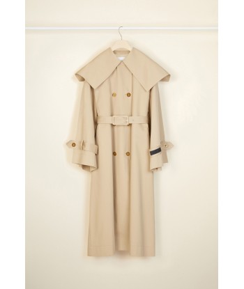 Trench en gabardine bio en linge