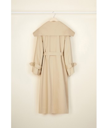 Trench en gabardine bio en linge