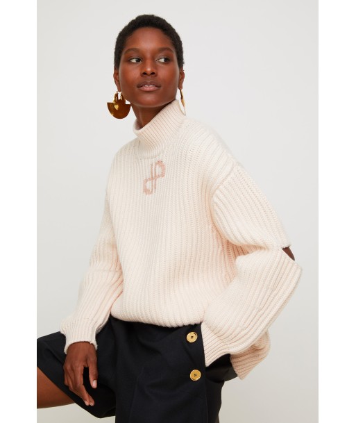 Pull oversize en laine Mérinos à découpes Pour