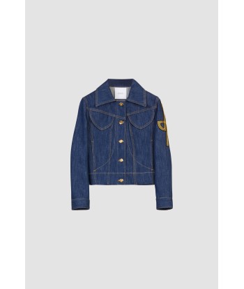 Veste en denim à logo brodé Profitez des Offres !