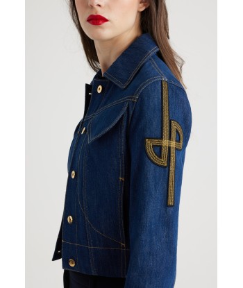 Veste en denim à logo brodé Profitez des Offres !