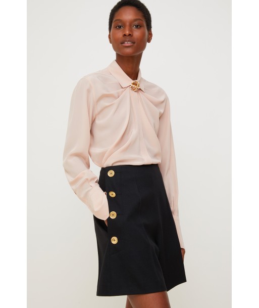 Blouse drapée en soie prix pour 