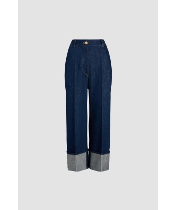 Pantalon en denim bio à revers offre 