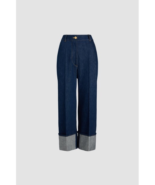 Pantalon en denim bio à revers offre 