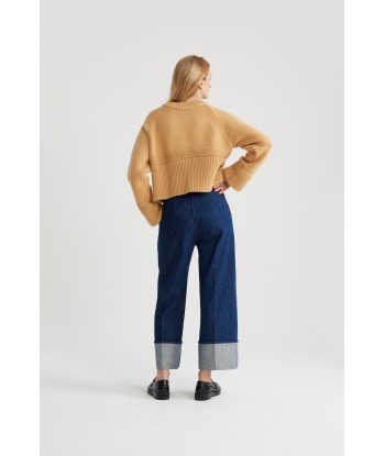 Pantalon en denim bio à revers offre 