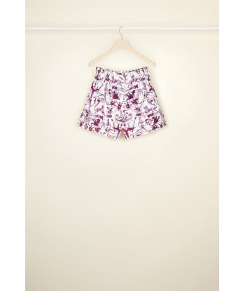 Short court imprimé en coton bio les muscles