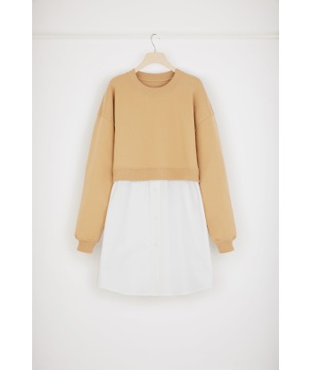 Robe sweatshirt bi-matière en coton bio chez Cornerstreet bien 