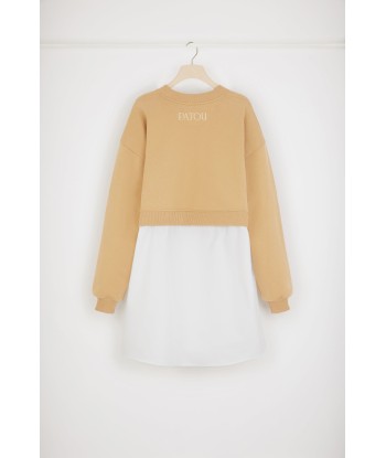 Robe sweatshirt bi-matière en coton bio chez Cornerstreet bien 