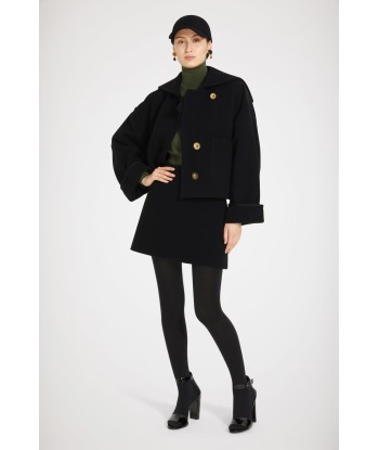 Manteau court en laine double face shop