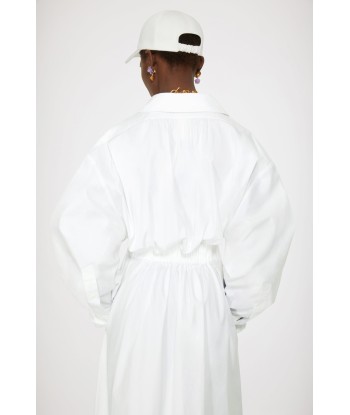 Robe trompe l’oeil en coton bio suggérées chez