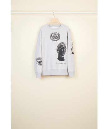 Sweatshirt oversize en coton imprimé outlet