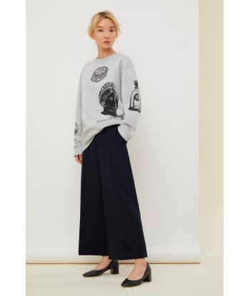 Sweatshirt oversize en coton imprimé outlet