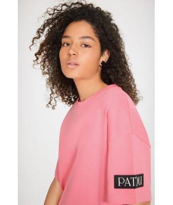 Robe t-shirt en coton bio à col amovible pas cher 