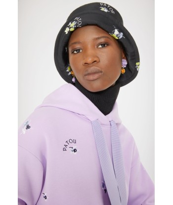 Sweatshirt à capuche brodé en coton bio 2024