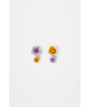 Doubles boucles d’oreilles à fleurs soldes