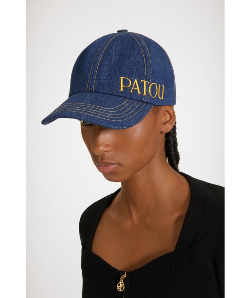 Casquette Patou en denim de coton bio brillant des détails fins