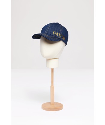 Casquette Patou en denim de coton bio brillant des détails fins