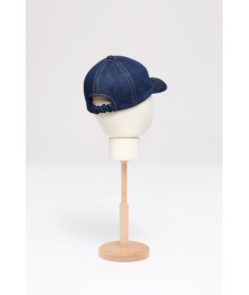 Casquette Patou en denim de coton bio brillant des détails fins