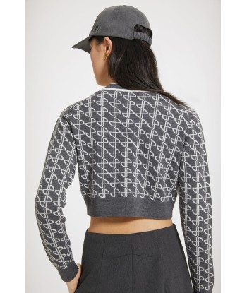 Pull court en laine jacquard éco-responsable français