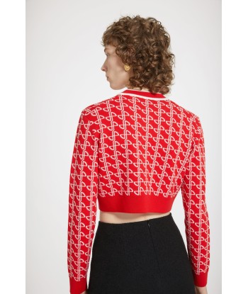 Pull court en laine jacquard éco-responsable france