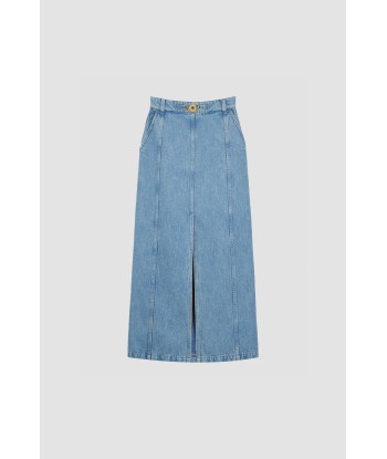 Jupe midi fendue en denim bio de votre