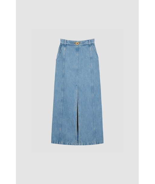 Jupe midi fendue en denim bio de votre