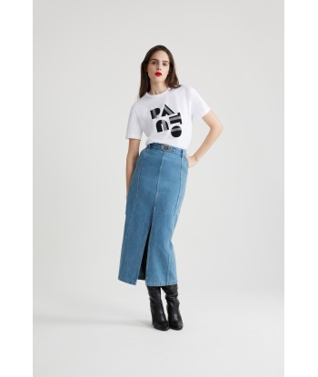 Jupe midi fendue en denim bio de votre