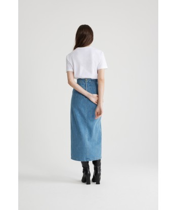 Jupe midi fendue en denim bio de votre